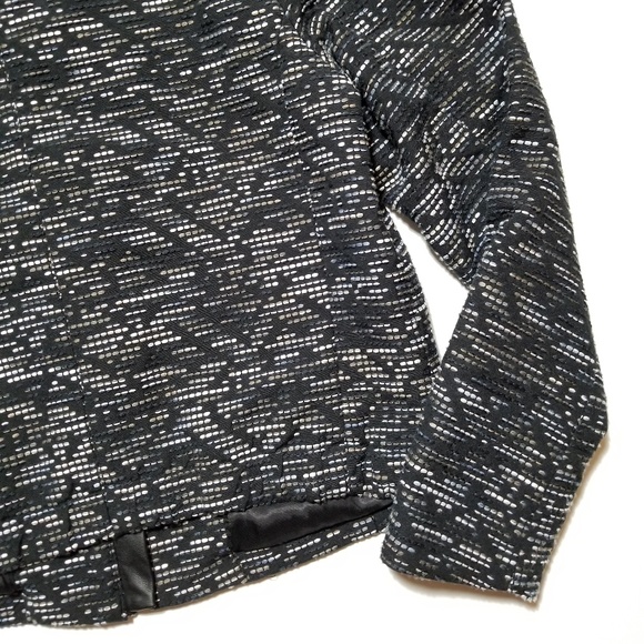 H&M Moto Embroidered Knit Crop Zip Jacket - Picture 8 of 8